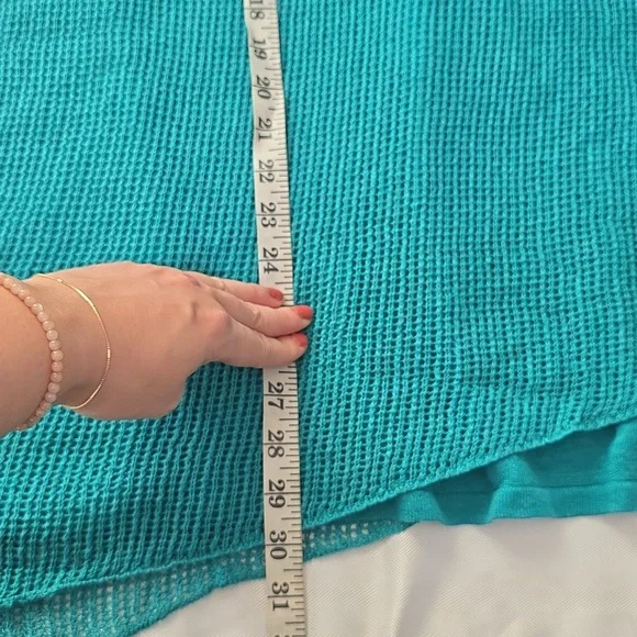 🌸Eileen Fisher Turquoise Knit Top 1X - Picture 5 of 7